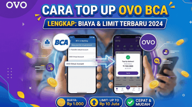 Cara Top Up OVO BCA, Biaya, dan Limit Terbaru